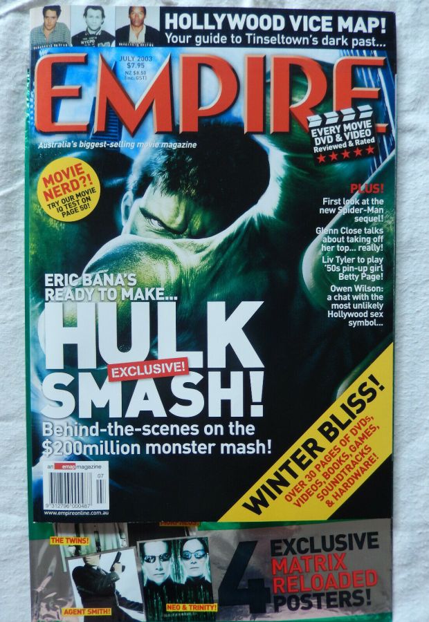 EMPIRE (Au) magazine side cover Issue 21 July 2003