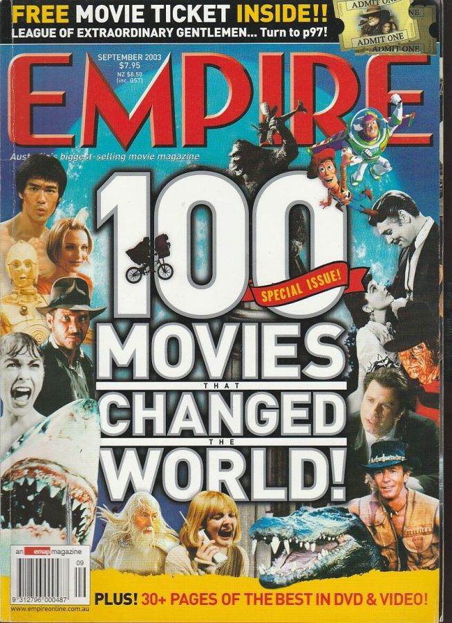 EMPIRE (Au) magazine side cover Issue 23 September 2003