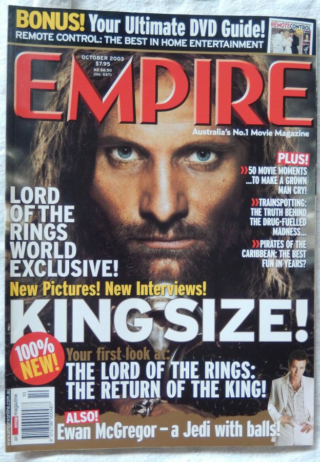 EMPIRE (Au) magazine side cover Issue 24 October 2003