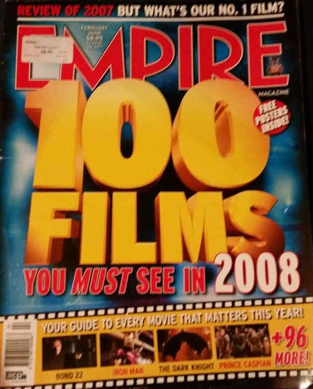 EMPIRE (Au) magazine side cover Issue 72 February 2008