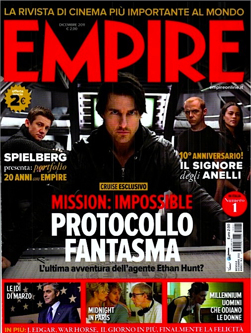 EMPIRE (It) magazine side cover Issue 1 December 2011