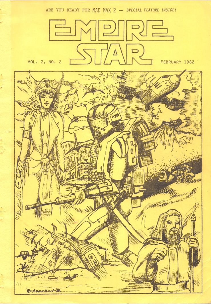 EMPIRE STAR magazine side cover Issue 5  Vol 2 No  2  February 1982