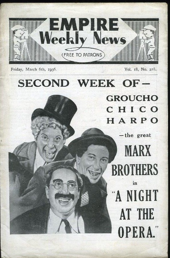 EMPIRE WEEKLY NEWS magazine side cover Issue 218  Vol 18 No 218 6 March 1936