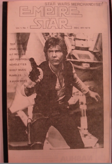 EMPIRE STAR magazine side cover Issue 1 8 December 1978