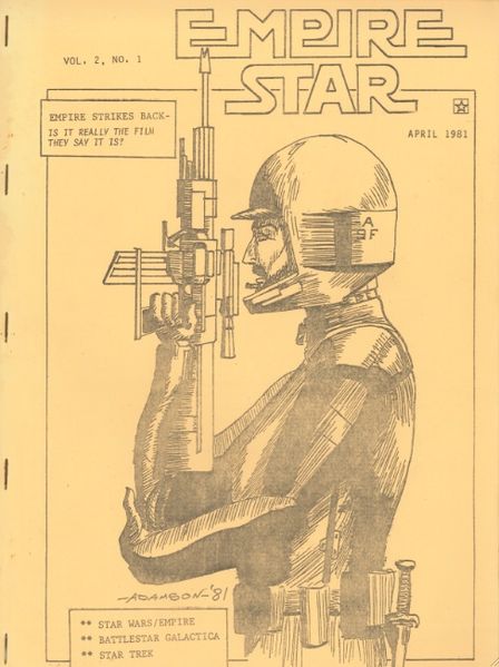 EMPIRE STAR magazine side cover Issue 4 April 1981