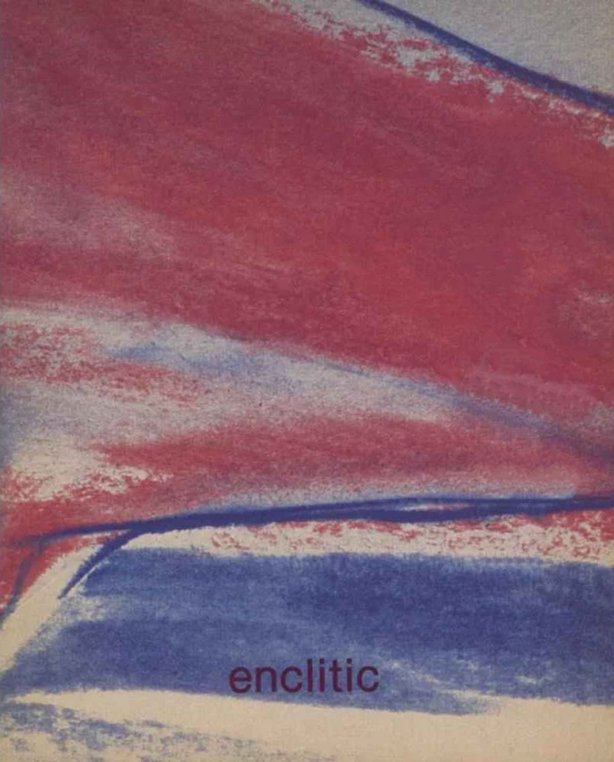 ENCLITIC magazine side cover Spring 1983