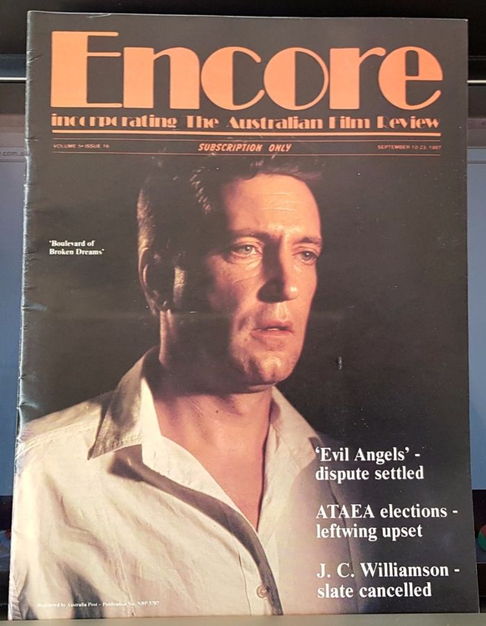 ENCORE magazine side cover  Vol 5 No  16 10 September 1987
