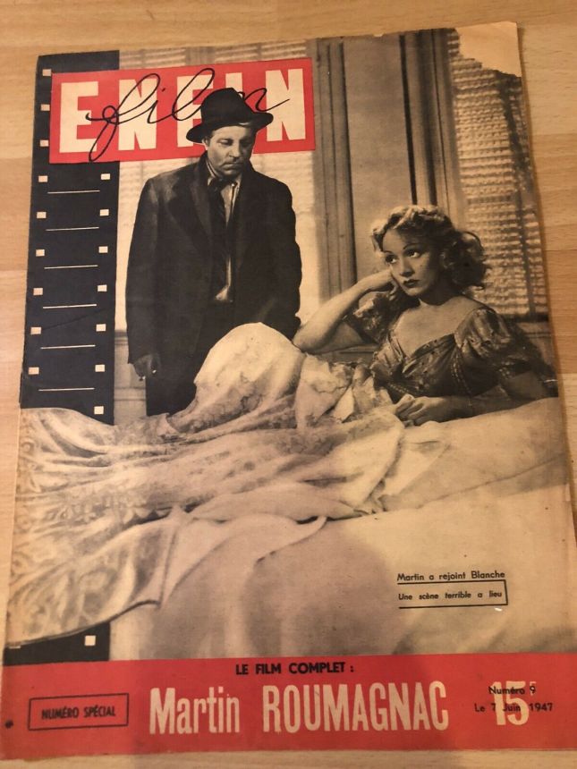 ENFIN FILM magazine side cover 7 June 1947