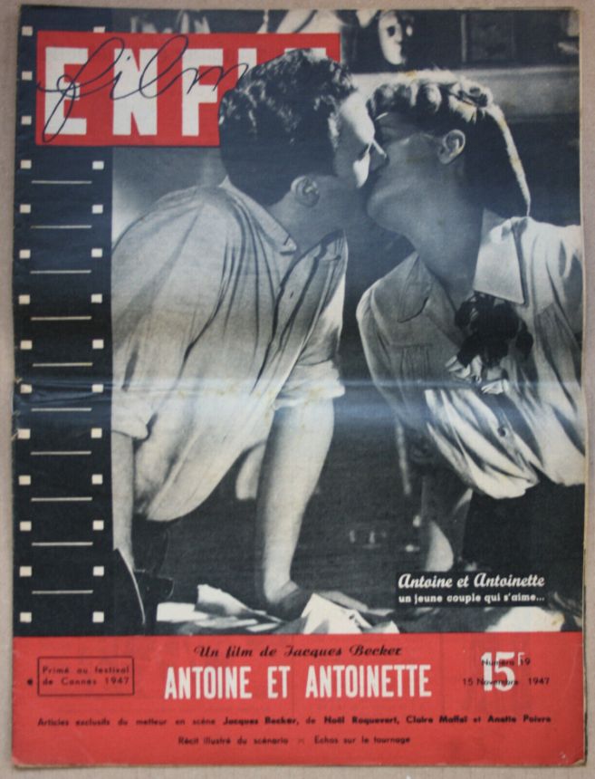 ENFIN FILM magazine side cover Issue 19 15 November 1947