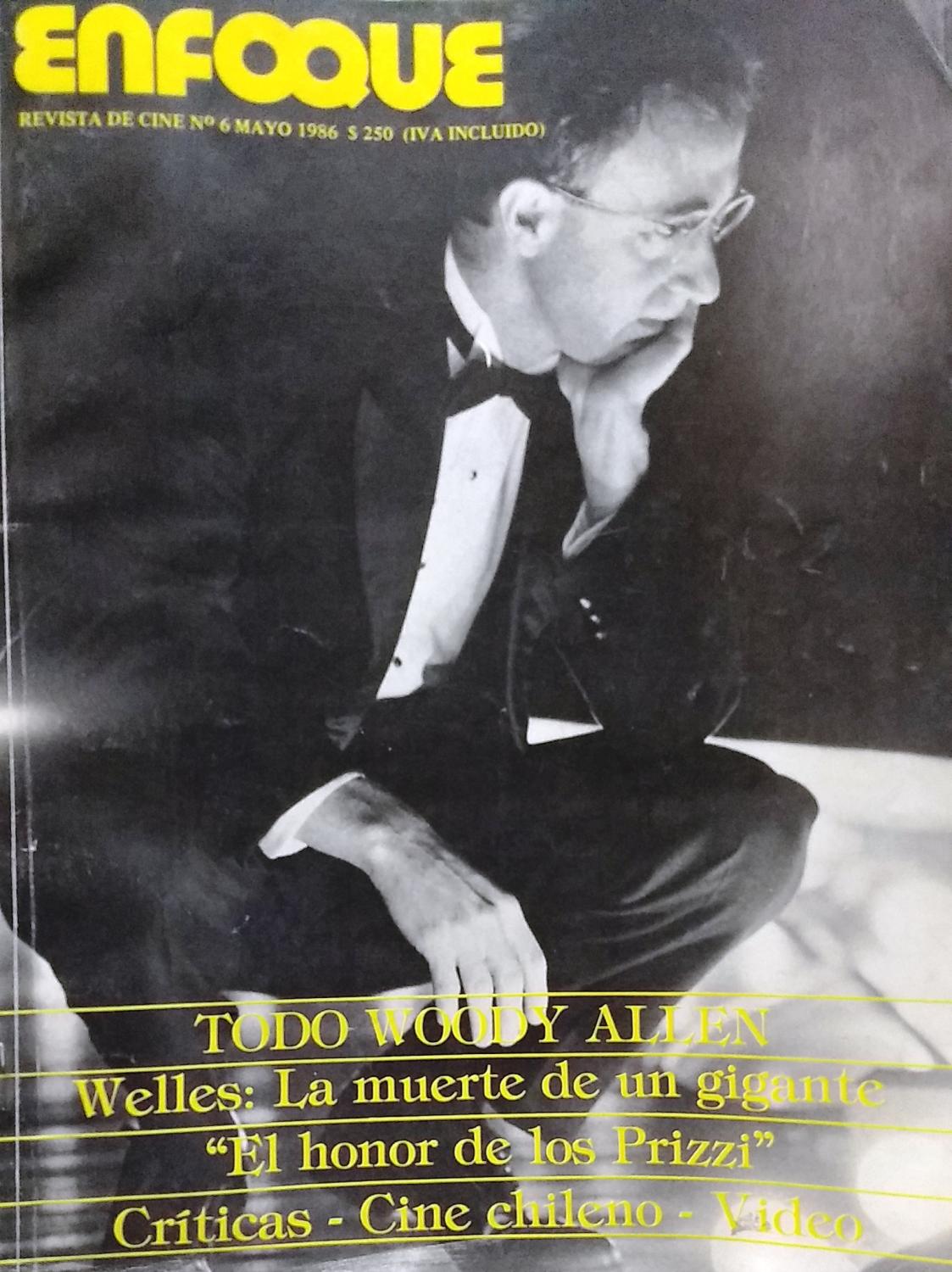 ENFOQUE (REVISTA DE CINE) magazine side cover Issue 6  May 1986