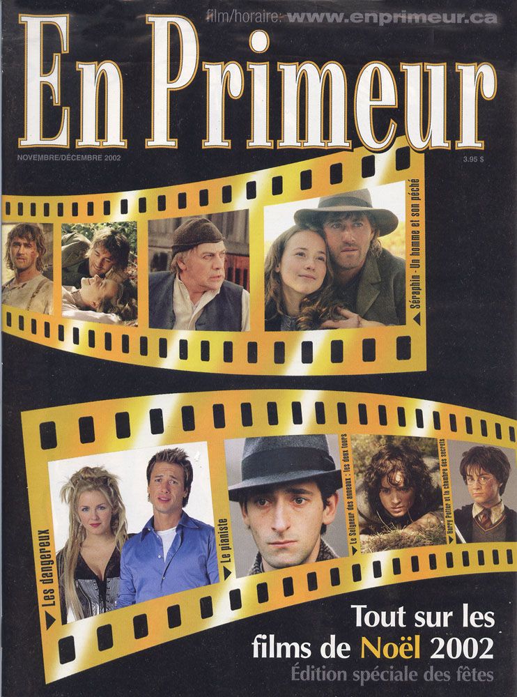 EN PRIMEUR magazine side cover November/December 2002