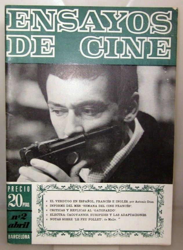 ENSAYOS DE CINE magazine side cover Issue 2   1963
