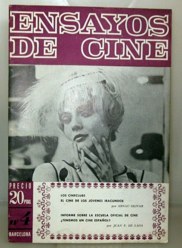 ENSAYOS DE CINE magazine side cover Issue 4   1963
