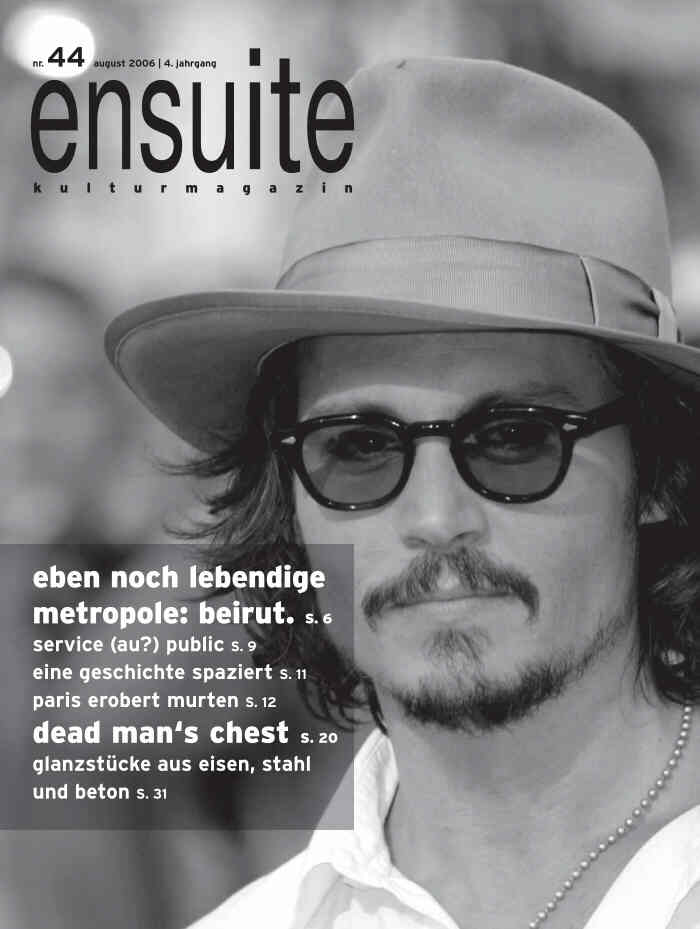 ENSUITE magazine side cover Issue 44 August 2006