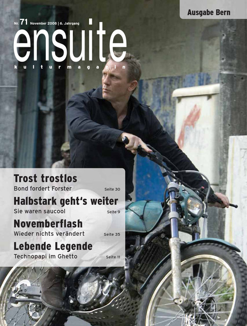 ENSUITE magazine side cover Issue 71 November 2008