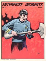 ENTERPRISE INCIDENTS/SF MOVIE LAND magazine side cover Issue 1  1976