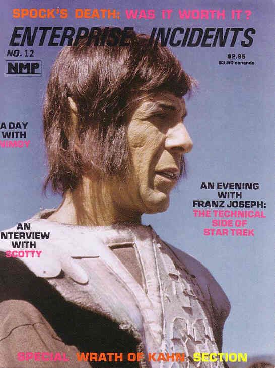 ENTERPRISE INCIDENTS/SF MOVIE LAND magazine side cover Issue 12  1982