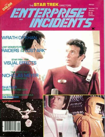ENTERPRISE INCIDENTS/SF MOVIE LAND magazine side cover Issue 13 January 1984