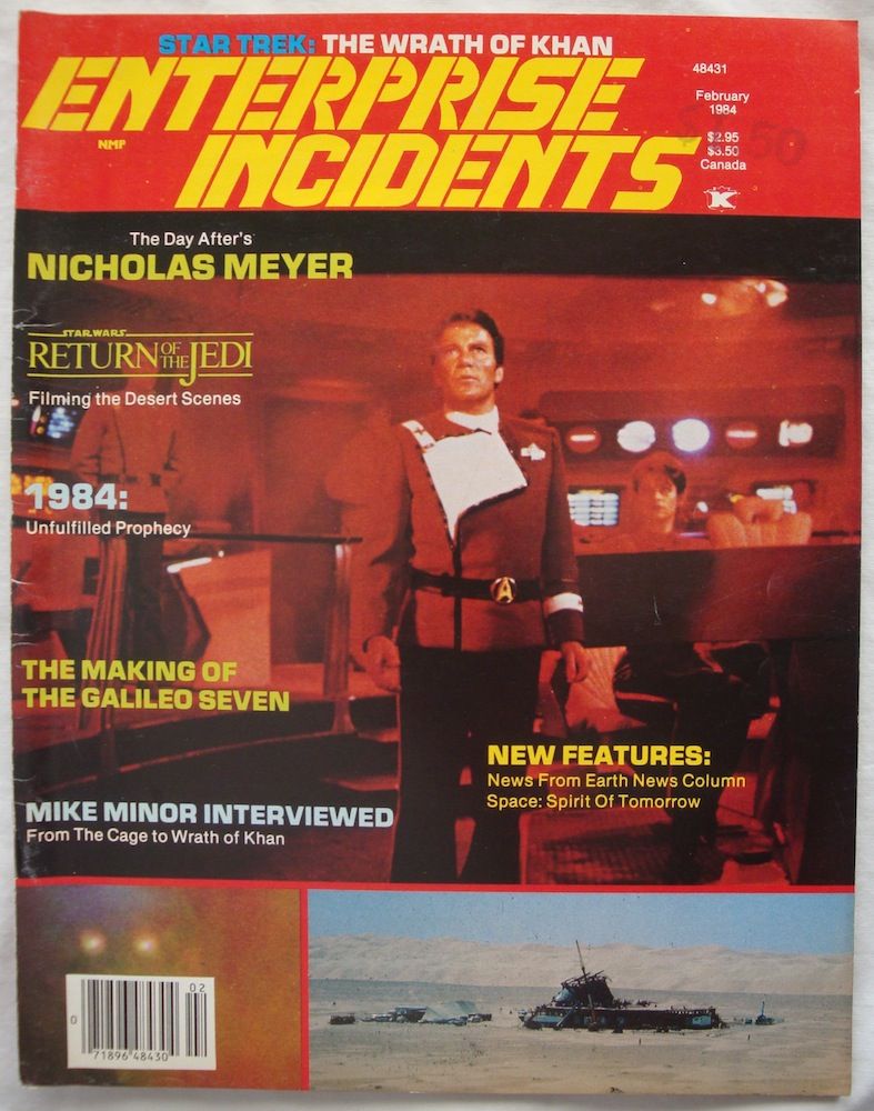 ENTERPRISE INCIDENTS/SF MOVIE LAND magazine side cover Issue 14 February 1984