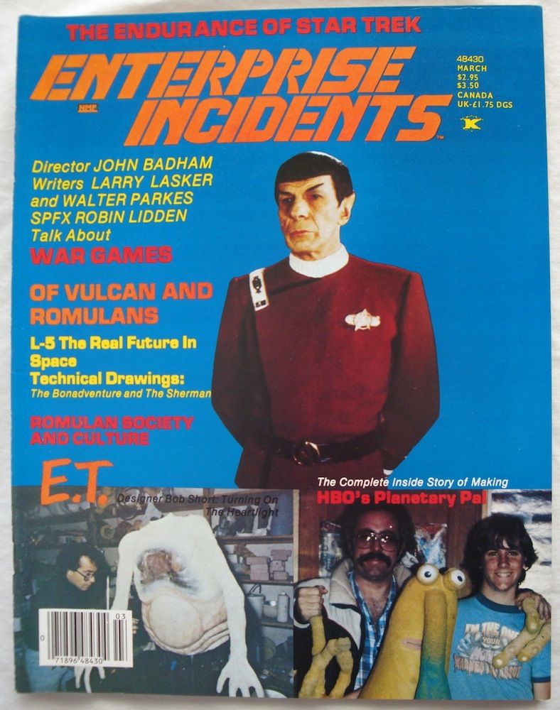 ENTERPRISE INCIDENTS/SF MOVIE LAND magazine side cover Issue 15 March 1984