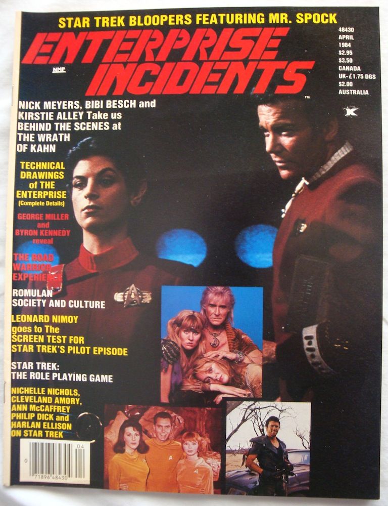 ENTERPRISE INCIDENTS/SF MOVIE LAND magazine side cover Issue 16 April 1984
