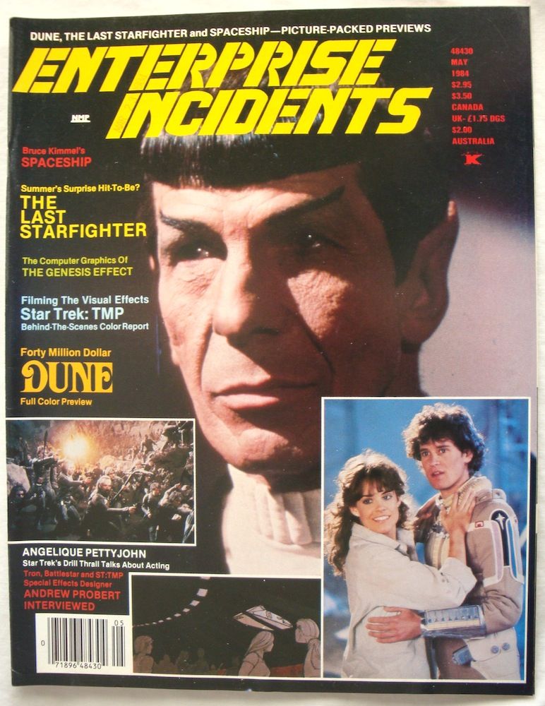 ENTERPRISE INCIDENTS/SF MOVIE LAND magazine side cover Issue 17 May 1984