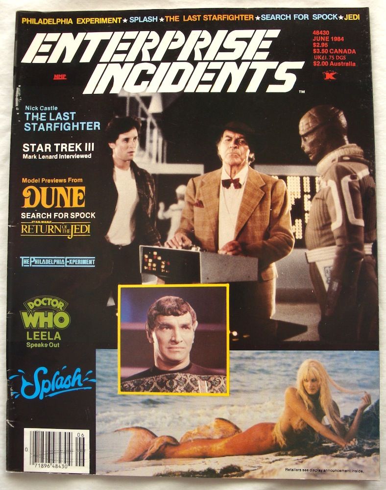 ENTERPRISE INCIDENTS/SF MOVIE LAND magazine side cover Issue 18 June 1984