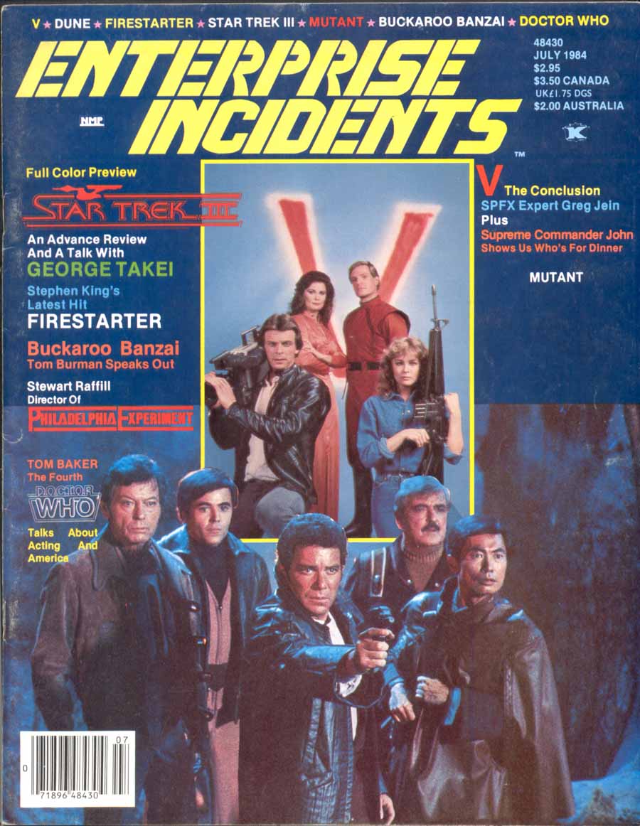 ENTERPRISE INCIDENTS/SF MOVIE LAND magazine side cover Issue 19 July 1984