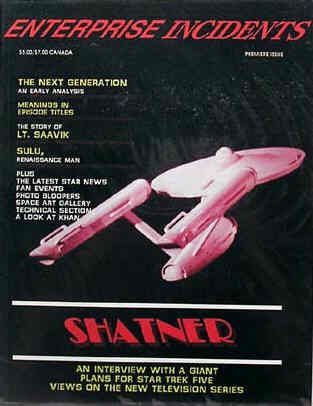 ENTERPRISE INCIDENTS/SF MOVIE LAND magazine side cover  1988
