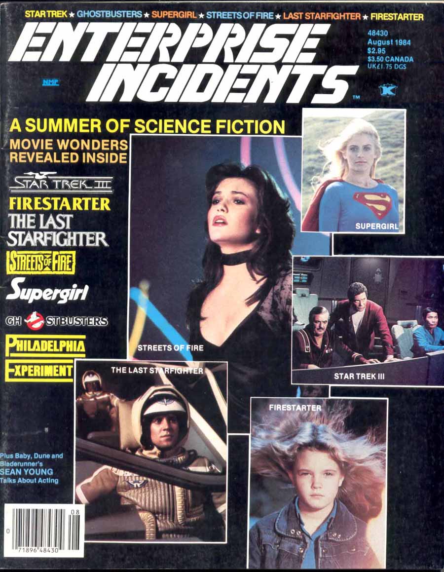 ENTERPRISE INCIDENTS/SF MOVIE LAND magazine side cover Issue 20 August 1984