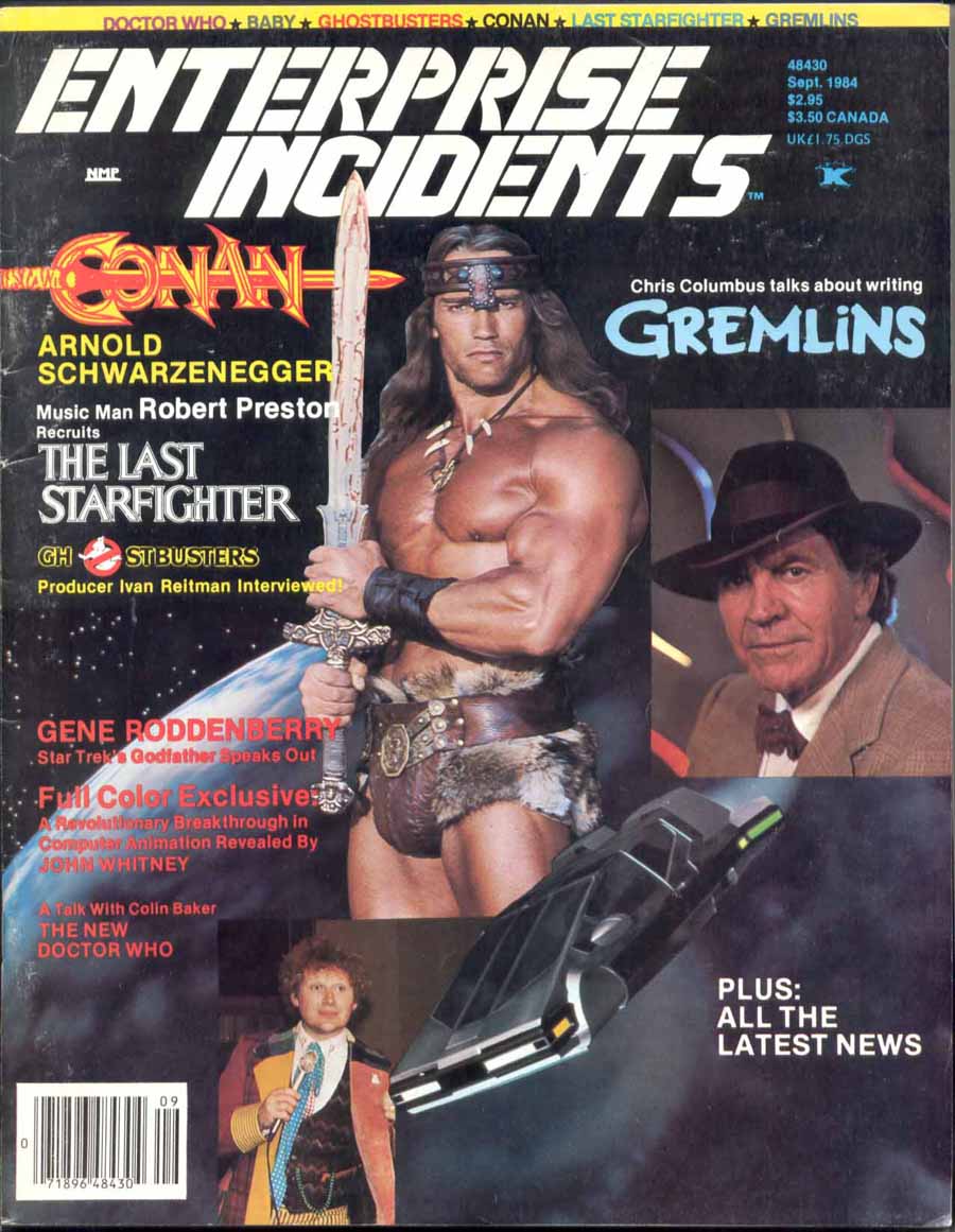 ENTERPRISE INCIDENTS/SF MOVIE LAND magazine side cover Issue 21 September 1984