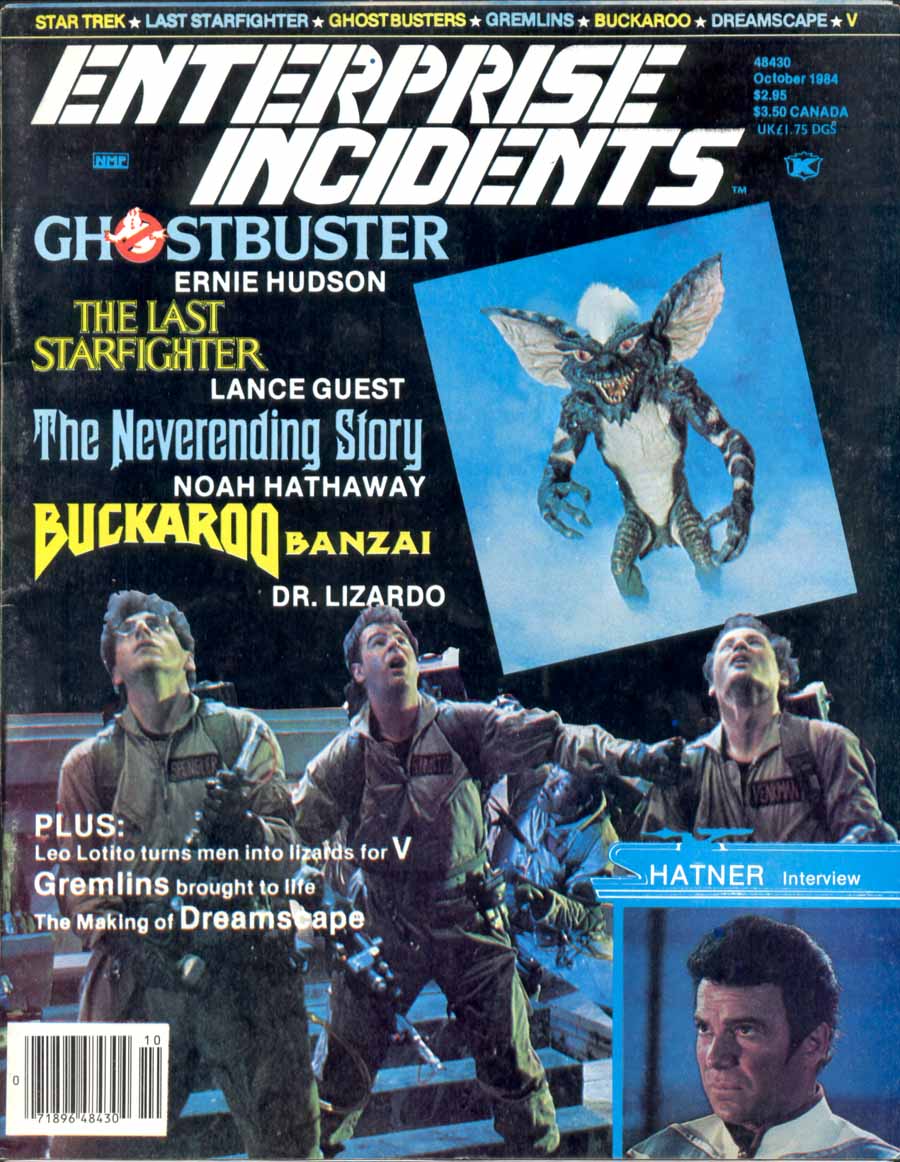 ENTERPRISE INCIDENTS/SF MOVIE LAND magazine side cover Issue 22 October 1984