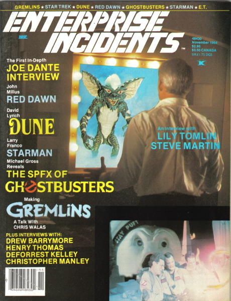ENTERPRISE INCIDENTS/SF MOVIE LAND magazine side cover Issue 23 November 1984