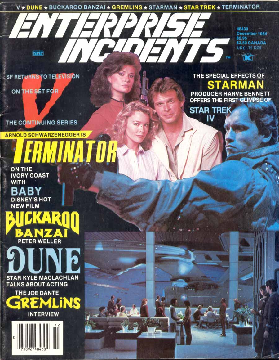 ENTERPRISE INCIDENTS/SF MOVIE LAND magazine side cover Issue 24 December 1984