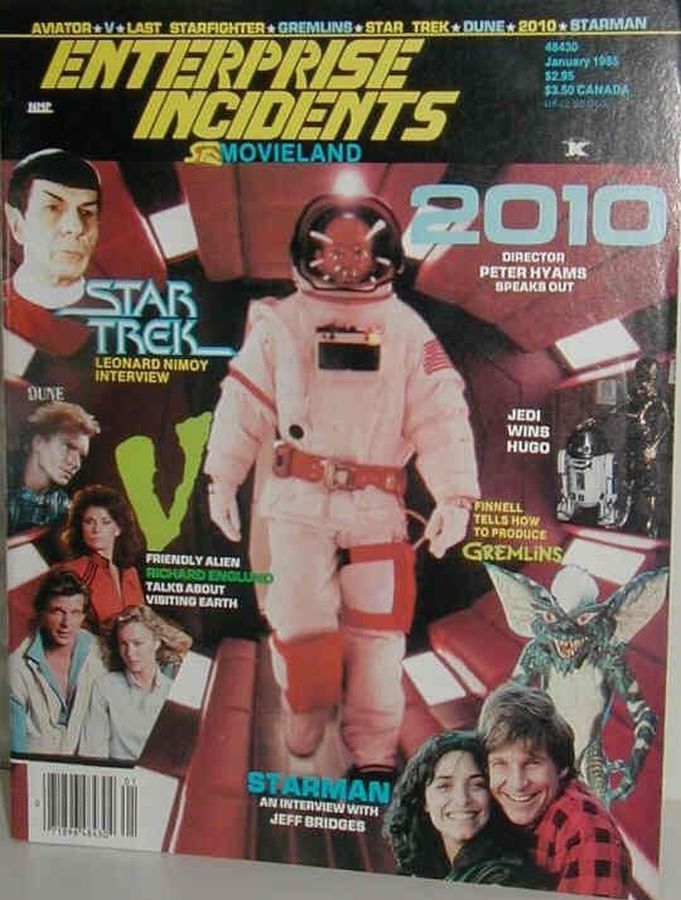 ENTERPRISE INCIDENTS/SF MOVIE LAND magazine side cover Issue 25 January 1985