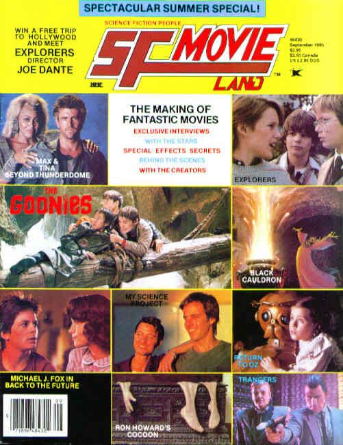 ENTERPRISE INCIDENTS/SF MOVIE LAND magazine side cover Issue 33 September 1985