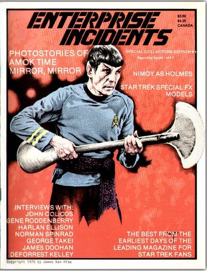 ENTERPRISE INCIDENTS/SF MOVIE LAND magazine side cover  Special # 1  1983