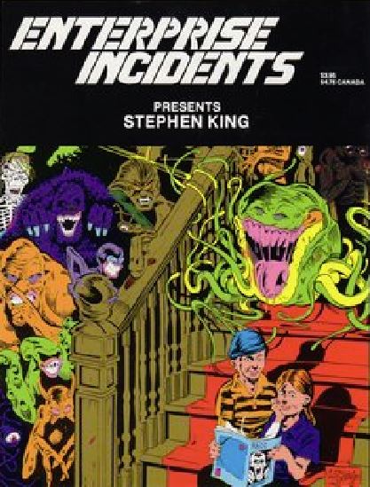 ENTERPRISE INCIDENTS/SF MOVIE LAND magazine side cover  Stephen King Special  1984