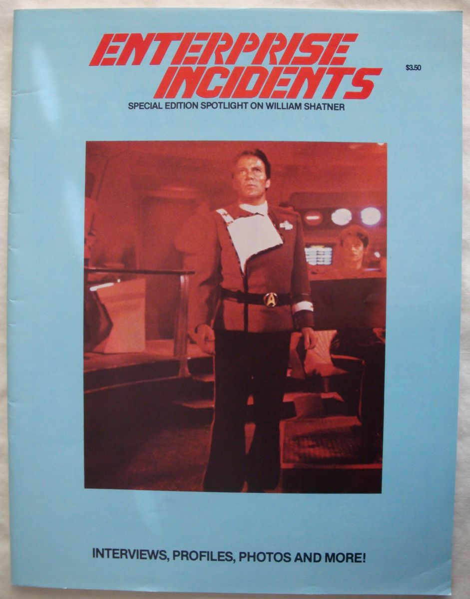 ENTERPRISE INCIDENTS/SF MOVIE LAND magazine side cover  William Shatner Special June 1984