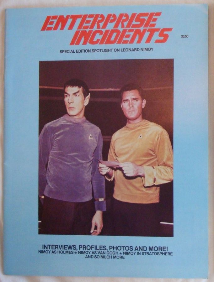 ENTERPRISE INCIDENTS/SF MOVIE LAND magazine side cover  Leonard Nimoy Special June 1984