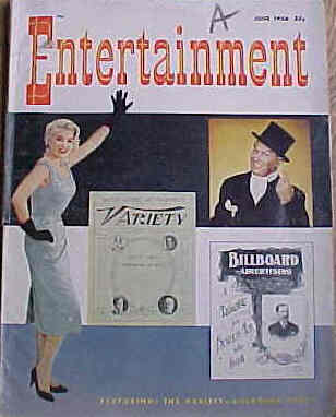 ENTERTAINMENT (50s) magazine side cover Issue 1  1956