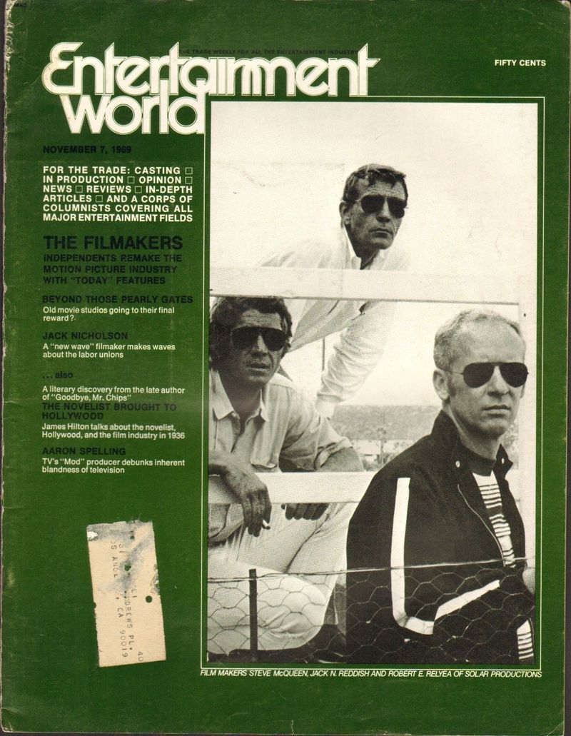 ENTERTAINMENT WORLD magazine side cover  Vol 1 # 5 7 November 1969