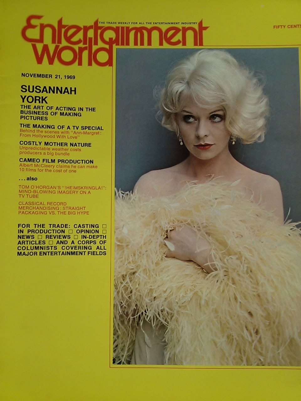 ENTERTAINMENT WORLD magazine side cover  Vol 1 # 7 21 November 1969