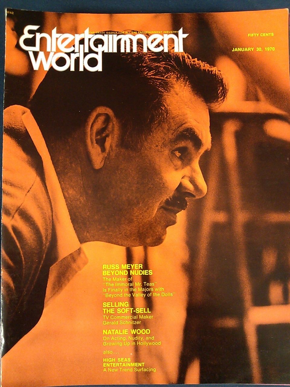 ENTERTAINMENT WORLD magazine side cover  Vol 2 # 4 30 January 1970