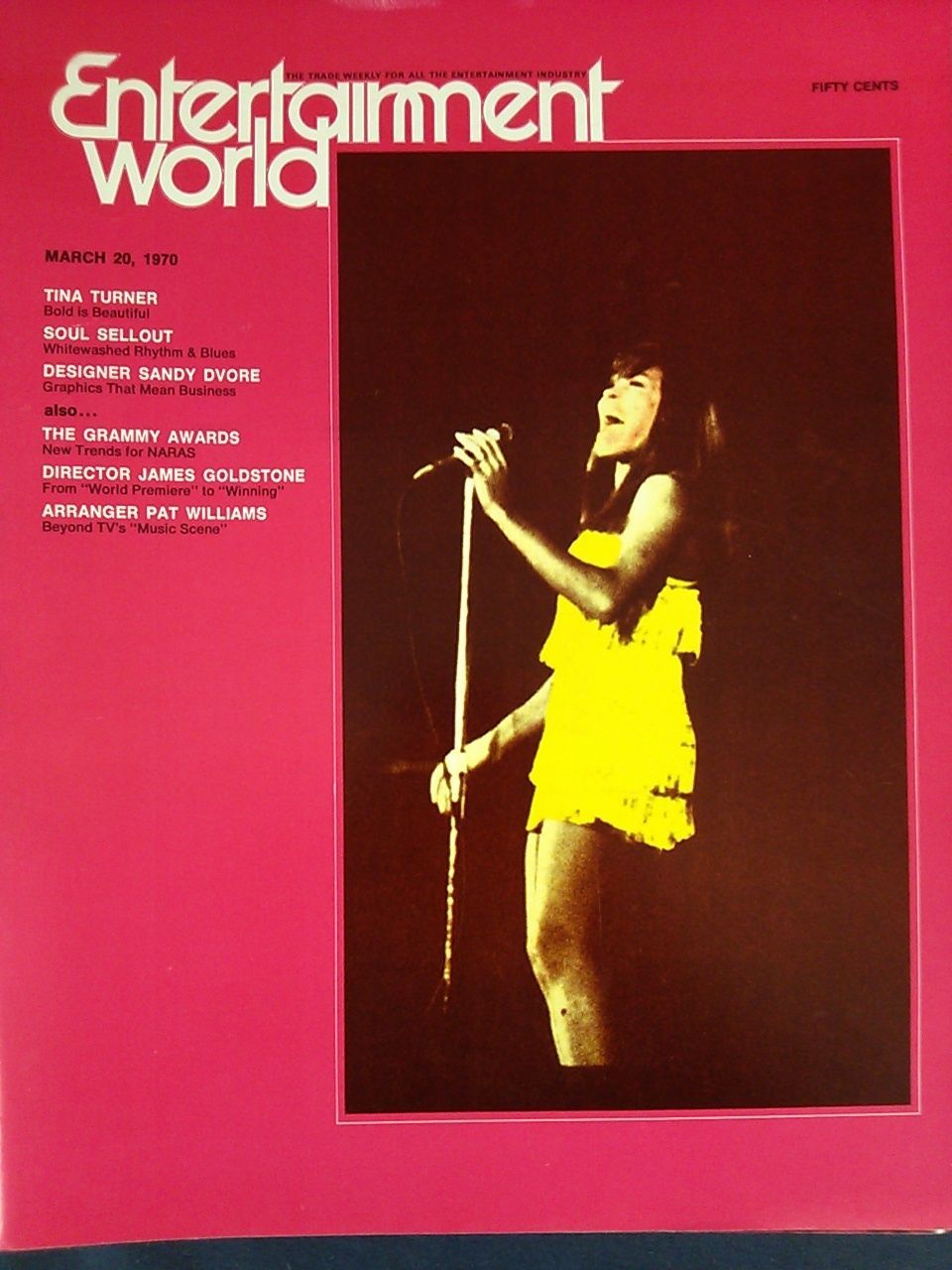 ENTERTAINMENT WORLD magazine side cover  Vol 2 # 11 20 March 1970