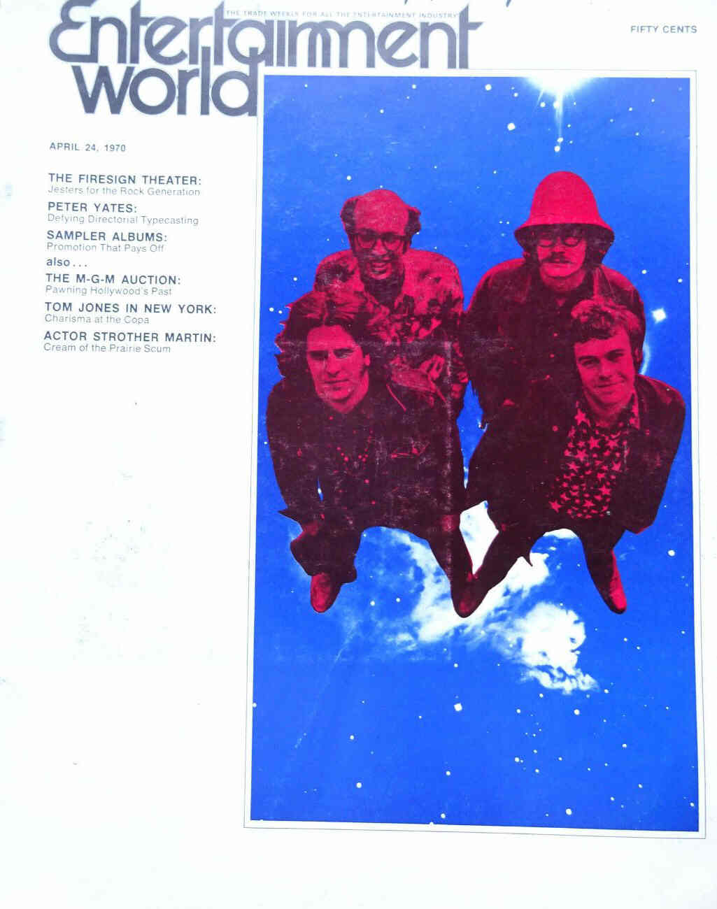 ENTERTAINMENT WORLD magazine side cover  Vol 2 # 16 24 April 1970