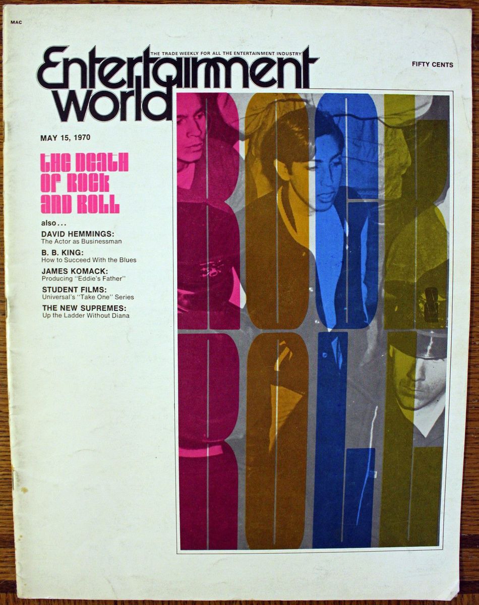 ENTERTAINMENT WORLD magazine side cover  Vol 2 # 19 15 May 1970