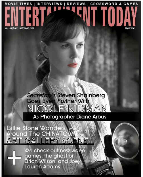 ENTERTAINMENT TODAY magazine side cover 10 November 2006