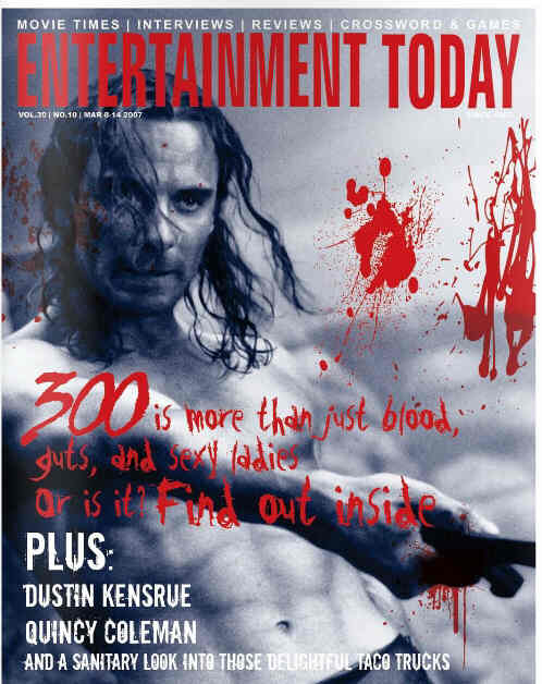 ENTERTAINMENT TODAY magazine side cover 8 March 2007