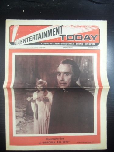 ENTERTAINMENT TODAY magazine side cover 24 November 1972